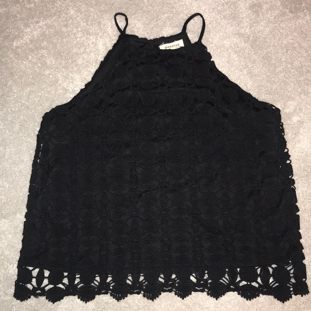 Only worn twice, dressy black tank top!